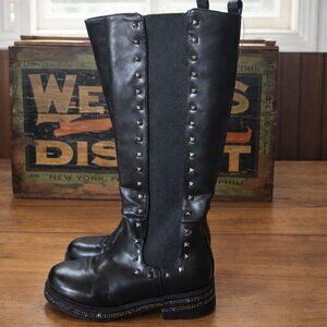 Vince Camuto Boots, Kids Size 13, Knee High Studded Riding Boots, Rhinestones